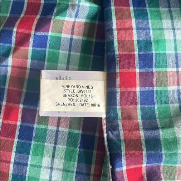 (2) Men Size XL Boy 18 Vineyard Vines Button Down Dress Shirts Red Blue Men S - Picture 10 of 12